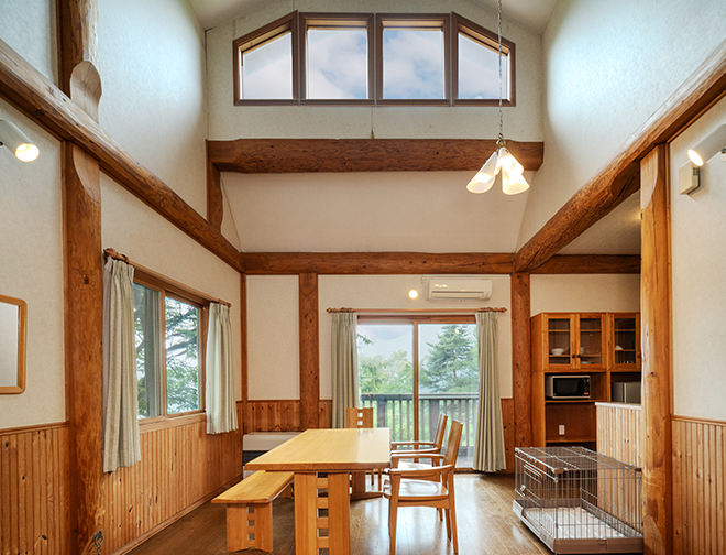 連棟型ログ風コテージ