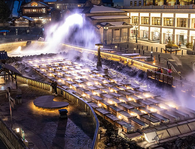 草津温泉のシンボル湯畑