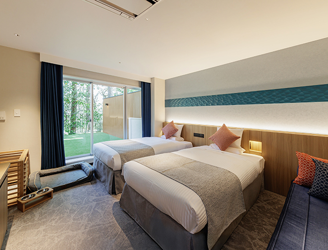 プライベートドッグラン付ツインルーム