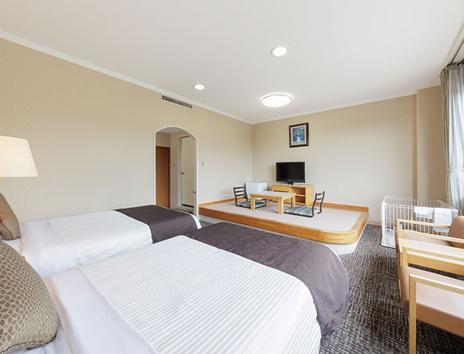 ドッグフレンドリールーム洋室ツイン（バス付）