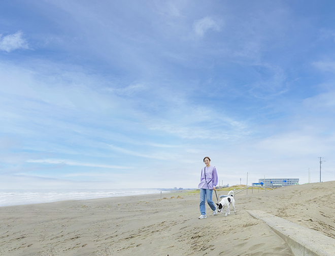 海でお散歩