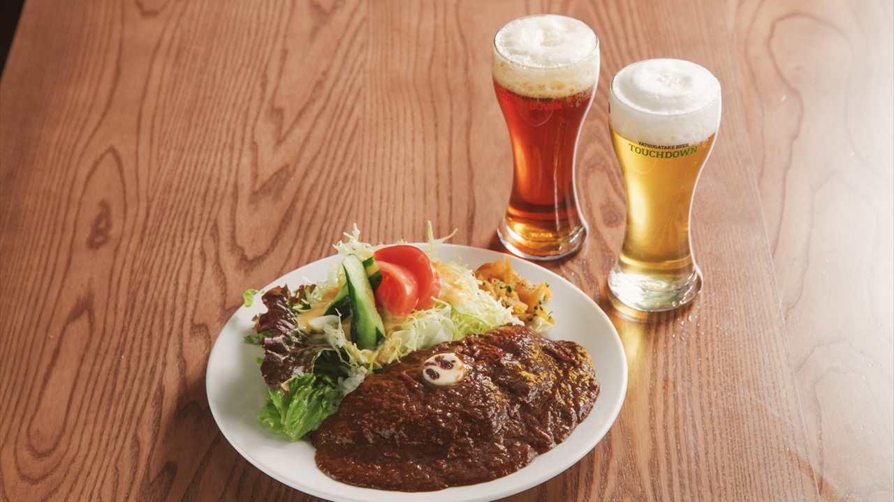 ROCKビーフカレーと八ヶ岳ビール